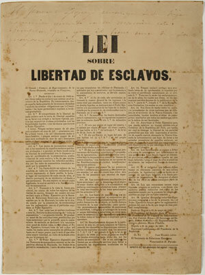 LEY 21 DE JULIO DE 1821 “libertad de partos, manumisión y abolición del tráfico de esclavos”.