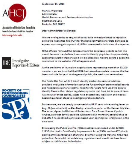 Journalism groups protest