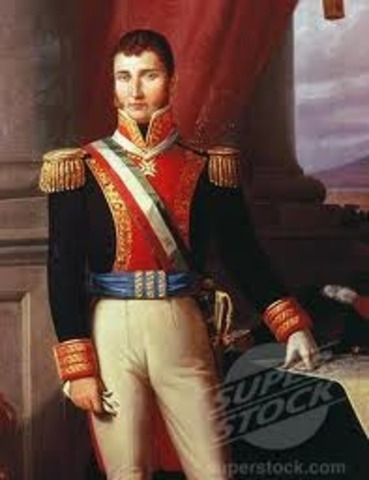 First Mexican Empire with Agustin as Emperor