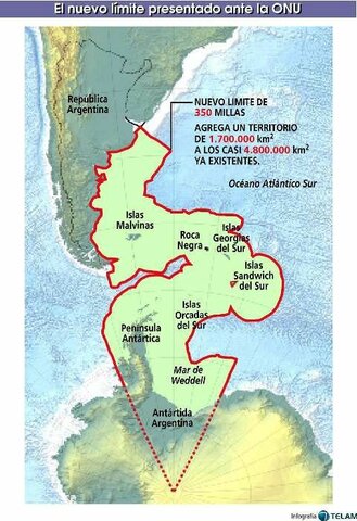 Plataforma continental y las Islas Malvinas