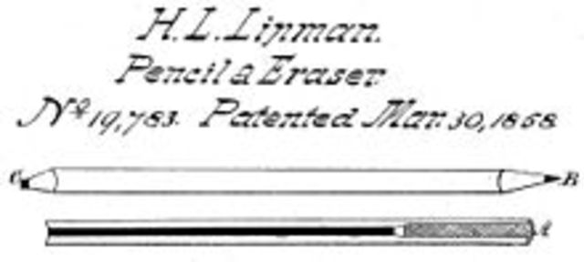 1858 - Pencil Eraser - Hymen Lipman