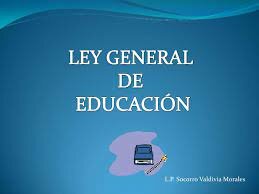 Ley federal de la educación.
