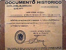 El general Franco hace público el último parte bélico.
