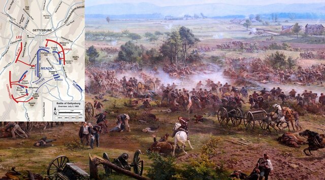 Battle of Gettysburg (July 1 - July 3, 1863)