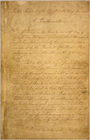 Lincoln's Issue of the Emancipation Proclamation