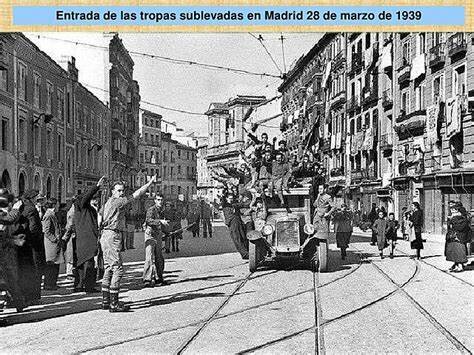 Las tropas nacionales entran en Madrid sin resistencia