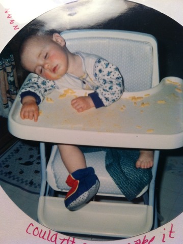 De niña ya dormía más de tiempo.