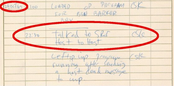 Primer mensaje vía internet