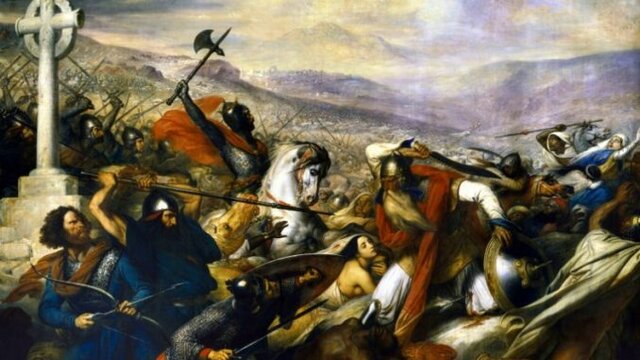 Carlo Martello sconfigge gli Arabi a Poitiers
