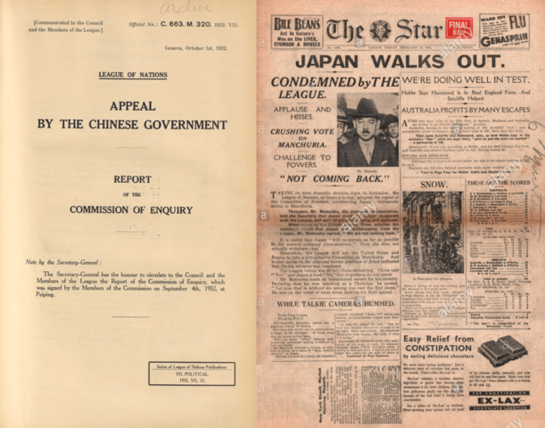 Informe Lytton. Japón fuera de la SDN