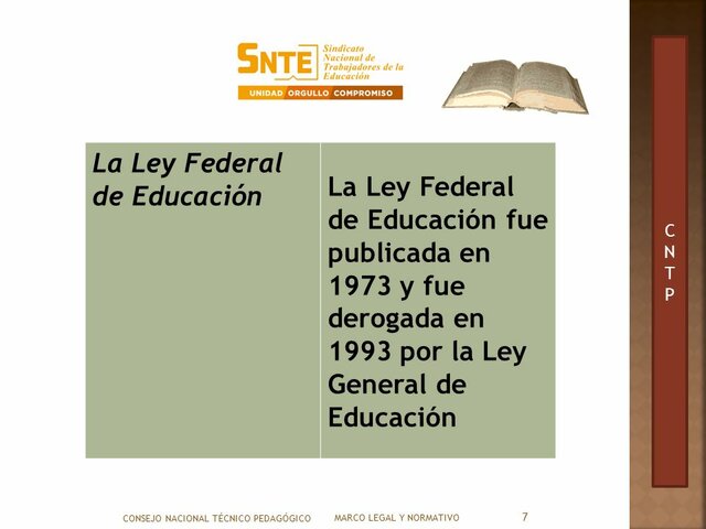 LEY FEDERAL DE EDUCACIÓN 1973