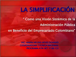 De la simplificación de la modernización de la administración publica