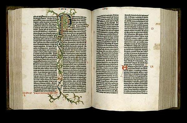 Termina la impresión de la Biblia de Gutenberg.