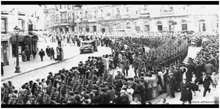 El día 28 entran las tropas franquistas en Madrid.