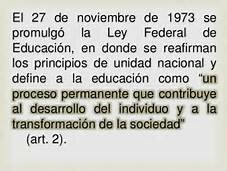 LEY FEDERAL DE EDUCACIÓN