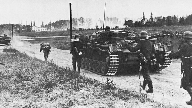 Germany blitzed Poland and the Second World War began