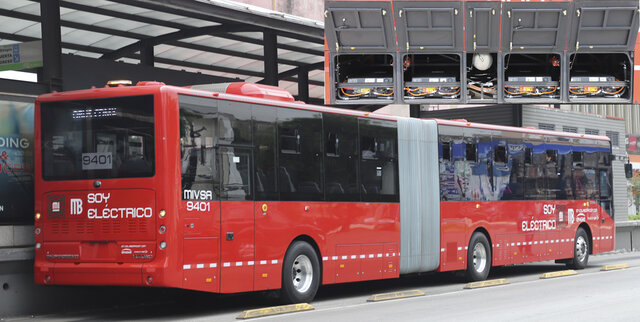 Primer autobús eléctrico articulado de la marca Yutong