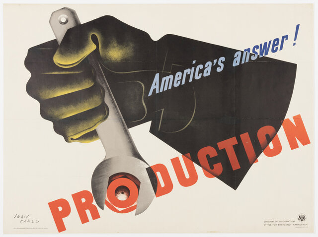 Jean Carlu's “America’s answer! Production” poster