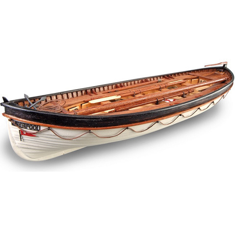 The last life boat left the ship. There were still people on the ship.They had to jump off.