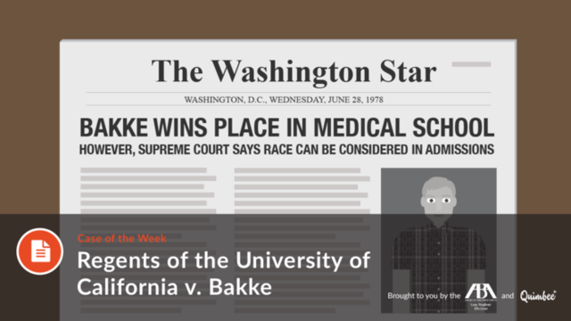 Regents of the University of California v. Bakke