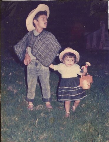 My sister and I on children's day