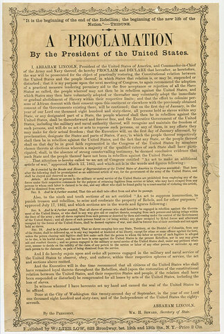 Issuing of the Emancipation Proclamation