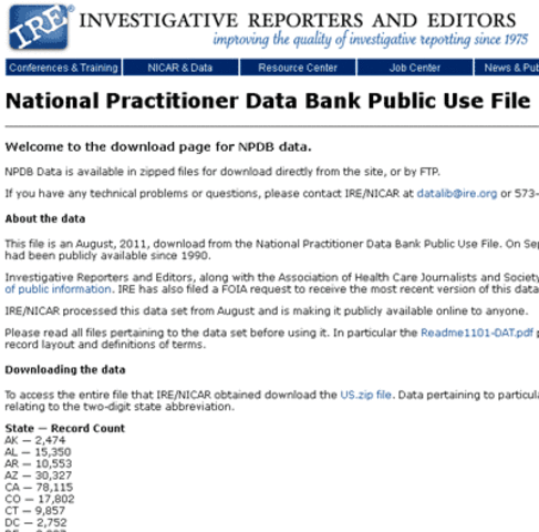 IRE puts public use file online