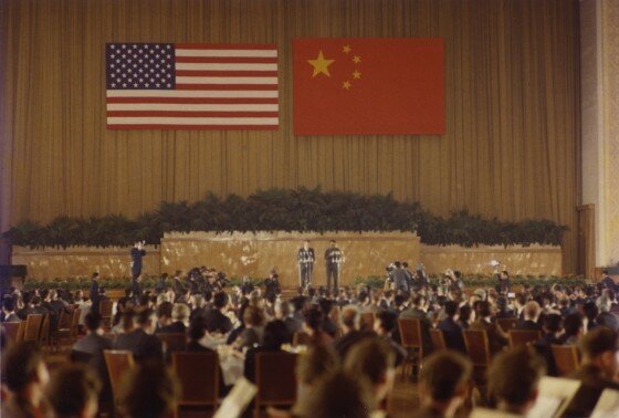 U.S. announces plan to remove embargo on trade with China. (Ping-Pong Diplomacy)