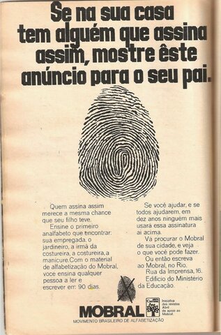 Criação do Movimento Brasileiro de Alfabetização