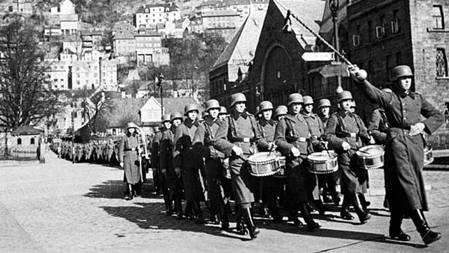 Tyskerne slo seg til i Bergen