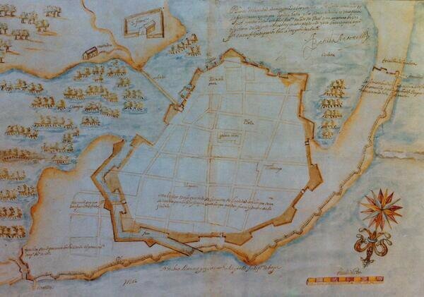 Plano de Cartagena + fortificaciones