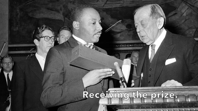 Martin L. King Jr. Given Nobel Peace Prize