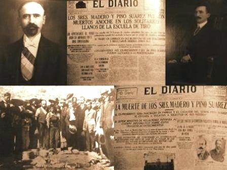 Renuncia y asesinato de Madero y Pino Suarez
