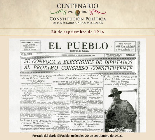 Convocatoria para el Congreso Constituyente