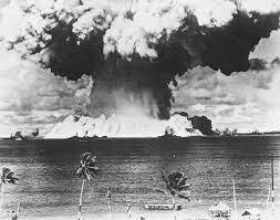 The dropping of the Atomic bombs