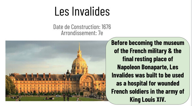 Construction of Les Invalides