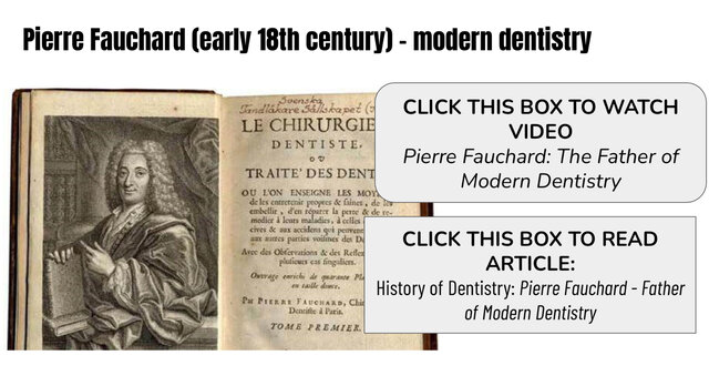 Pierre Fouchard develops modern dentistry.