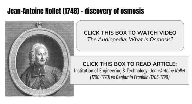 Jean-Antoine Nollet discovers osmosis.