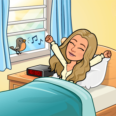 I wake up at seven o´clock in the morning