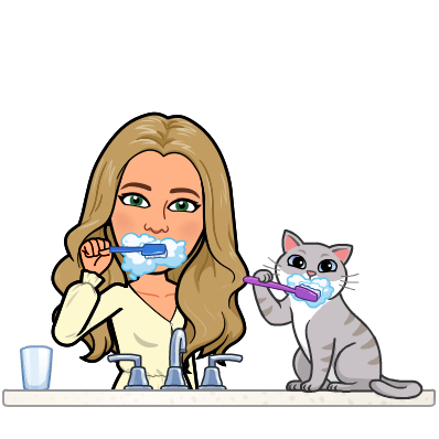 I brush my teeth and I get dressed at a quarter past eight