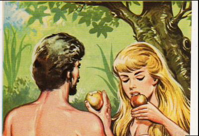 Adán y Eva comen el fruto prohibido