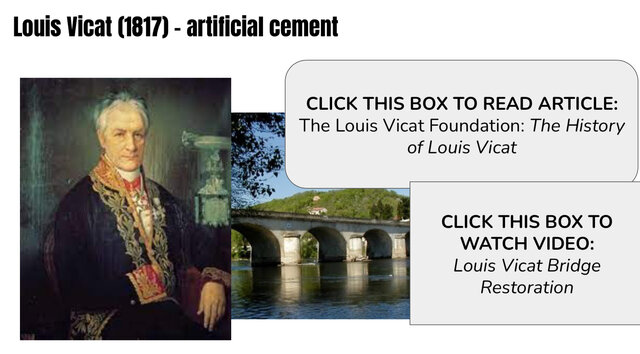 Louis Vicat invents artificial cement.