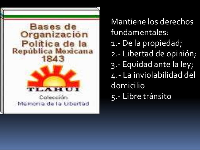 Bases de la Organización Política de la República Mexicana 1843
