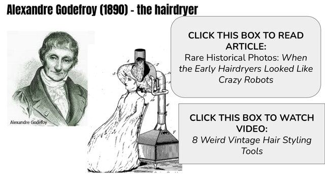 Alexandre Godefroy invents the hairdryer.