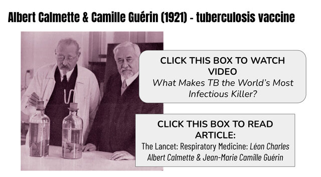 Albert Calmette & Camille Guérin invent the tuberculosis vaccine.