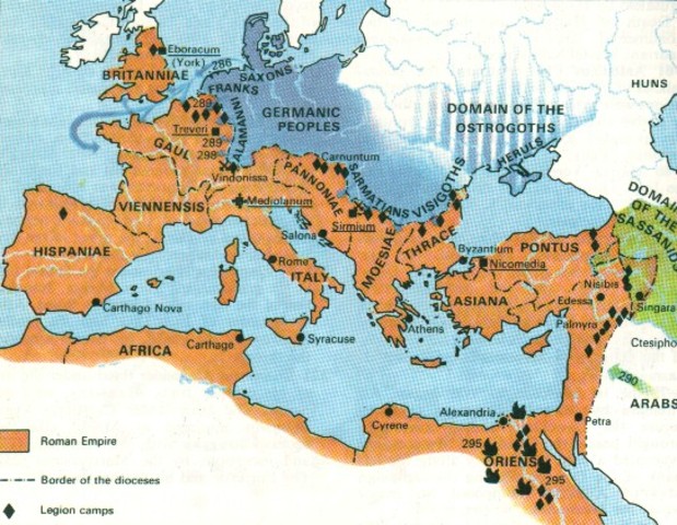 Roman Empire is joined East and West