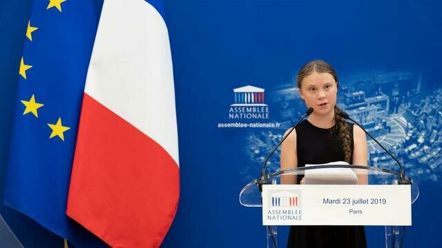 Greta discurse in the French Parlament