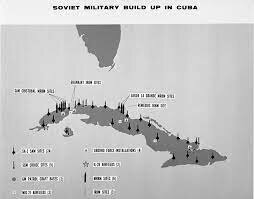 1962- Cuban Missile Crisis - standoff b/n U.S. and USSR after Soviets placed missiles in Cuba pointed at the United States; no fighting incurs
