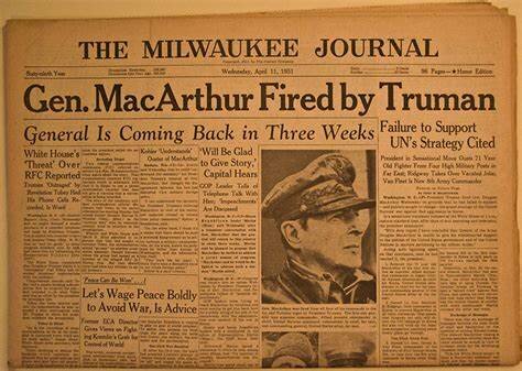 General Douglas MacArthur Relieved for Insubordination