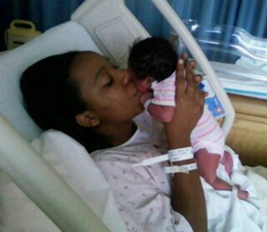 Her First Child (Jammie Lynn) This is the moment right after she gave birth to her daughter. The picture shows how she felt!